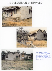 Photograph, Stawell House in 19 Colquhoun Street being Demolished 1987 -- 3 Photos -- Coloured, 1987