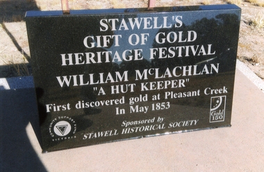 Photograph, Carol Ann Jones, Mr William McLachlan's Grave & Headstone at Stawell Cemetery1806-1889 with new headstone 2018 -- 5 Photos -- Coloured, 9/3/2018