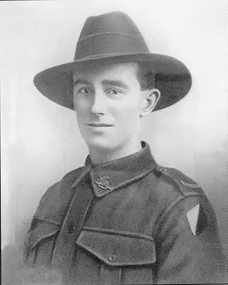 Photograph, Mr Thomas Lionel Hurley -- Trumpeter in army uniform -- Studio Portrait
