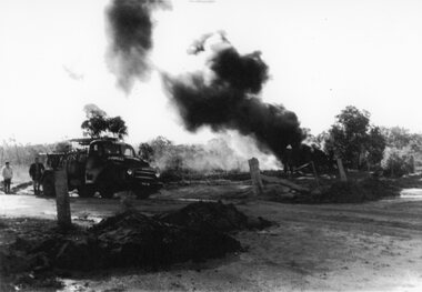 Photograph, Mock air crash Stawell Aerodrome c1968 -- 2 Photos