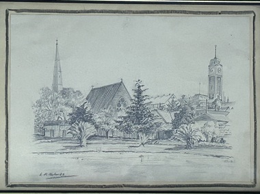 Work on paper, Pencil Sketch of Stawell