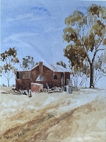 Painting, Water colour of cottage
