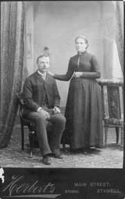 Photograph, Herberts Photographer, Mr James Rathgeber & Mrs Sarah Rathgeber nee Unknown -- Studio Portrait