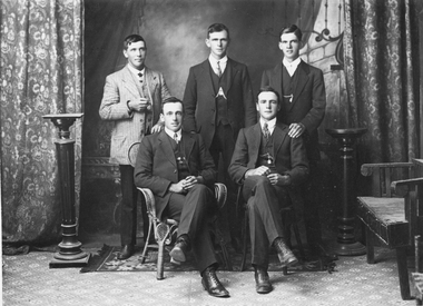 Photograph, Five Men c1910