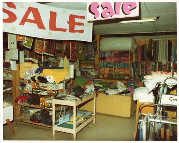 Photograph, Pleasant Creek Special School, Simpsons Orana Arcade Interior with Haberdashery Albert Oliver Nov 1975, Nov 1975