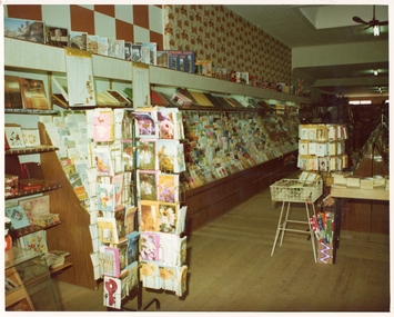 Photograph, Pleasant Creek Special School, Lumley's Newsagent Interior Nov 1975, Nov 1975