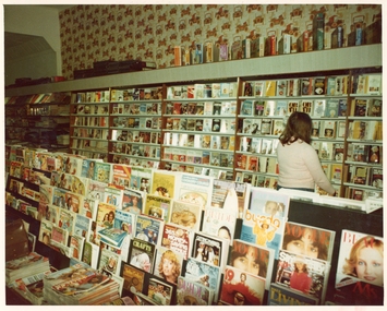 Photograph, Pleasant Creek Special School, Lumley's Newsagent Interior Nov 1975, Nov 1975