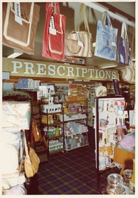 Photograph, Pleasant Creek Special School, Monaghan Pharmacy Interior Nov 1975, Nov 1975