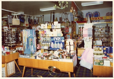 Photograph, Pleasant Creek Special School, Monaghan Pharmacy Interior Nov 1975, Nov 1975