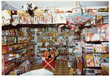Photograph, Pleasant Creek Special School, Monaghan Pharmacy Interior. Down Stairs Toy Shop Nov 1975, Nov 1975