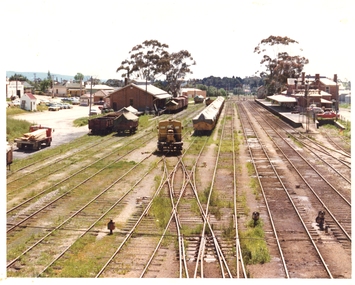 Photograph, Pleasant Creek Special School, Stawell Railway Station, Goods Shed and Railway Station Nov 1975, Nov 1975