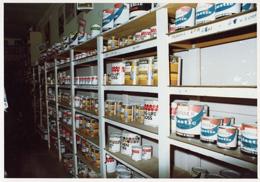 Photograph, Pleasant Creek Special School, Frank Floyd Pty Ltd. Hardware Store interior Wimmera Street Stawell Nov 1975, Nov 1975