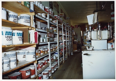 Photograph, Pleasant Creek Special School, Frank Floyd Pty Ltd. Hardware Store interior Wimmera Street Stawell Nov 1975, Nov 1975
