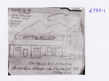 Photograph, Newton Butchers, Photograph relating to Newtons Butcher