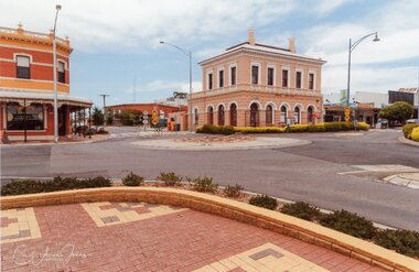 Photograph - View Across to Post Office, Carol Ann Jones, Pizza Roundabout Cr. Main & Wimmera Streets  26th January 2020, 26/1/2020