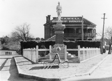 Photograph, Coffee Palace and Soldiers memorial 1950's