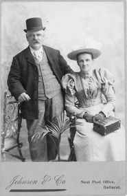 Photograph, Johnson and Co Photographer, Mr Hooper & Mrs Hooper nee Unknown -- Studio Portrait