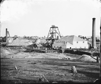 Photograph, Pleasant Creek Cross Reef Mine Stawell.  Holterman Photograph 1874