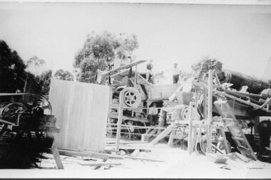 Photograph, Setting Up the Crusher - wildcat Hill