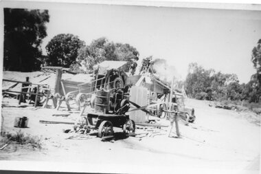 Photograph, Setting up the Crusher - Wildcat hill