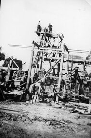 Photograph - The Crusher in Working Condition, B/W Photo of Ore Crusher