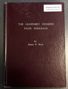 Book, James A Beck, The Humphrey pioneers From Wingrave, 1990 ?