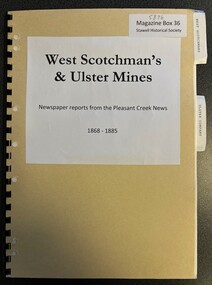 Book, West Scotchmans & Ulster Mines, 1940's - 1950's