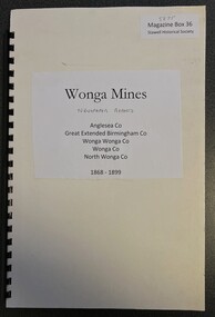 Book, Wonga Mines - Newspaper Reports, 1940's - 1960's