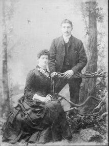 Photograph, Miss Grace Fawcett & Unknown Gentleman -- Studio Portrait