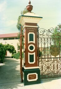 Photograph, Memorial Gates at Central Park Stawell by Wayman & Kay Foundry Close up of Column