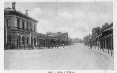 Photograph - Postcard, Main Street Stawell