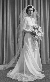 Photograph - Portrait, Bride: Lorna Cleland (nee Huttley) (Wedding)