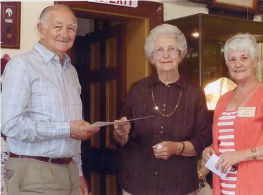 Photograph, Stawell Historiacl Society Members being presented certificates of Appreciation