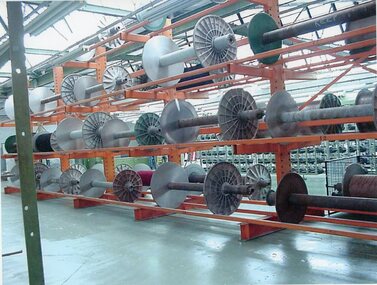 Photograph - Aunde Album 29, Empty Spools on Racks, 2002