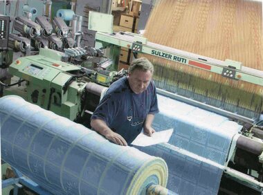 Photograph - Aunde Album 29, Checking finished Weave, 2002