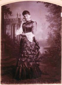 Photograph, Portrait of lady in satin dress