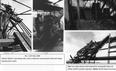 Photograph, Gold Test Drilling 1946 to 1948 on the Stawell Tech School Oval -- 2 Photos