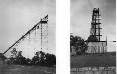 Photograph, Gold Test Drilling 1946 to 1948 on the Stawell Tech School Oval -- 2 Photos
