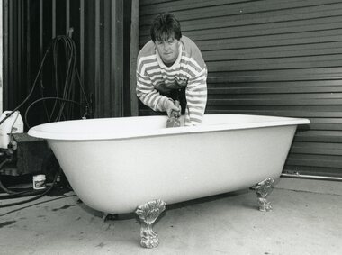 Photograph, Mr Trevor Hay in an Advertising feature 1991
