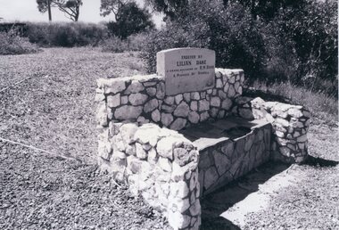 Photograph, "Lilian Dane" Memorial Seat on Big Hill