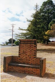 Photograph, "Dane" Memorial Seat near Big Hill Stawell -- Coloured