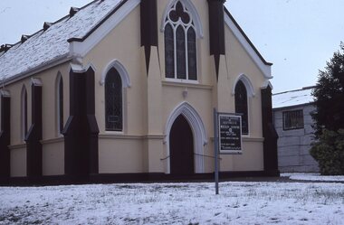 Photograph - Slide, Ian McCann, Stawell Snow July 1981  Methodist Church, July 1981