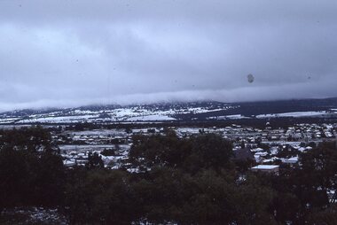 Photograph - Slide, Ian McCann, Stawell Snow July 1981 From Big Hill, July 1981
