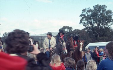 Photograph - Slides, Ian McCann, Crowd with Horses September 1976, 1976 -1984