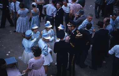 photograph - Slides, Ian McCann, Marching Girls? in crowd, 1976 - 1984