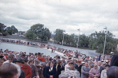 Photograph - Slide, Crowd at Cato Lake Pool