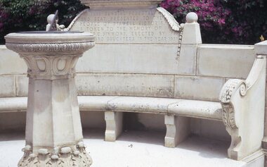 Slide, Ian McCann, Cr C Simmons Sundial and Seat