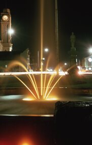 Slide, Ian McCann, D Alton Fountain at Night