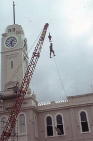 Slide, Ian McCann, Stawell Town Hall with Crane