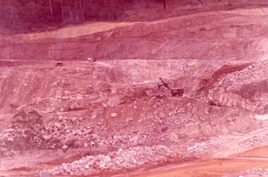 Slide, Ian McCann, Lake Bellfield under constuction, 1965